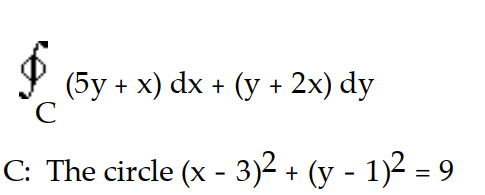 Apply Green's Theorem to evaluate the integral. -  A)  -18 B)  -27 \pi  C)  27 \pi  D)  -72 