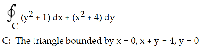 Apply Green's Theorem to evaluate the integral. -  A)  256 B)  128/3 C)  -192 D)  0