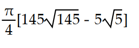  Find the surface area of the surface S. -S is the portion of the paraboloid z = 49 -   -   that lies above the ring 1  \le    +    \le  36 in the   A)     B)     C)     D)     