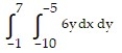 Choose the one alternative that best completes the statement or answers the question. Evaluate the integral -  A)  - 1800 B)  - 600 C)  - 960 D)  720