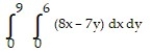 Choose the one alternative that best completes the statement or answers the question. Evaluate the integral -  A)  -   B)  - 45 C)  -   D)  - 405