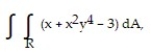  Evaluate the double integral over the given region. -  R = {(x, y) : 0  \le x \le 1, 0 \le y \le 2} A)    B)    C)  -   D)    