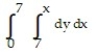 <strong>Express the area of the region bounded by the given line(s) and/or curve(s) as an iterated double integral. -The coordinate axes and the line </strong> A) B) C) D)