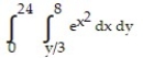 Reverse the order of integration and then evaluate the integral. -  A)      B)    (   - 1)  C)    (   - 1)  D)     