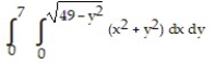 Change the Cartesian integral to an equivalent polar integral, and then evaluate. -  A)    B)    C)    D)   
