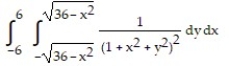  Change the Cartesian integral to an equivalent polar integral, and then evaluate. -  A)      \pi  B)      \pi  C)      \pi  D)      \pi