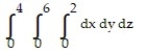 Solve the problem. -Write an iterated triple integral in the order   for the volume of the rectangular solid in the first octant bounded by the planes   ,   , and   . A)    B)    C)    D)   