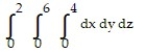 Solve the problem. -Write an iterated triple integral in the order   for the volume of the rectangular solid in the first octant bounded by the planes   ,   , and   . A)    B)    C)    D)   