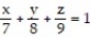 Solve the problem. -Write an iterated triple integral in the order   for the volume of the tetrahedron cut from the first octant by the plane   . A)    B)    C)    D)   