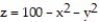  Find the volume of the indicated region. -the region bounded by the paraboloid   and the xy-plane A)     \pi  B)     \pi  C)  500 \pi  D)  5000 \pi