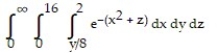Evaluate the integral by changing the order of integration in an appropriate way. -  A)  4   B)  2   C)  4   D)  2  