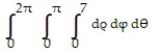 Solve the problem. -Set up the triple integral for the volume of the sphere   in spherical coordinates. A)    B)    C)    D)   