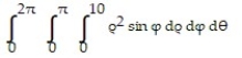 Solve the problem. -Let D be the region that is bounded below by the cone   and above by the sphere   Set up the triple integral for the volume of D in spherical coordinates. A)    B)    C)    D)   