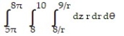  Evaluate the cylindrical coordinate integral. -  A)  12 \pi  B)  6 \pi  C)  96 \pi  D)  48 \pi