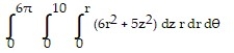  Evaluate the cylindrical coordinate integral. -  A)  1,380,000 \pi  B)     \pi  C)  920,000 \pi  D)  1,150,000 \pi