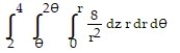 Evaluate the cylindrical coordinate integral. -  A)  48 B)  32 C)  16 D)  24