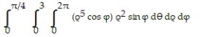  Change the order of integration and evaluate the integral. -  A)    \pi  B)  69,984 \pi  C)     \pi  D)     \pi