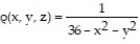 Solve the problem. -Find the center of mass of the region of density   bounded by the paraboloid   and the xy-plane. A)   B)   C)   D)  