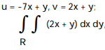 Use the given transformation to evaluate the integral. -  where R is the parallelogram bounded by the lines         A)    B)    C)    D)  585