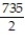 Use the given transformation to evaluate the integral. -  where R is the parallelogram bounded by the lines         A)  735 B)    C)    D)   