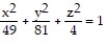  Use the given transformation to evaluate the integral. -  where R is the interior of the ellipsoid   A)      \pi  B)  42  \pi  C)      \pi  D)      \pi