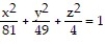 Use the given transformation to evaluate the integral. -  where R is the interior of the ellipsoid   A)    B)    C)    D)   
