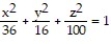  Use the given transformation to evaluate the integral. -  where R is the interior of the ellipsoid   A)      \pi  B)      \pi  C)      \pi  D)      \pi