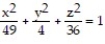  Use the given transformation to evaluate the integral. -  where R is the interior of the ellipsoid   A)     \pi  B)      \pi  C)      \pi  D)  56  \pi
