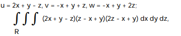 Use the given transformation to evaluate the integral. -  where R is the parallelepiped bounded by the planes             A)    B)  15,708 C)  3927 D)  35,343