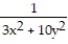 Find the domain and range and describe the level curves for the function f(x,y) . -f(x, y)  =   A)   Domain: all points in the xy-plane; range: real numbers > 0; level curves: ellipses  3x<sup>2</sup> + 10y<sup>2</sup> = c   B)   Domain: all points in the xy-plane except (0, 0) ; range: real numbers > 0; level curves: ellipses  3x<sup>2</sup> + 10y<sup>2</sup> = c   C)   Domain: all points in the xy-plane; range: all real numbers; level curves: ellipses   3x<sup>2</sup> + 10y<sup>2</sup> = c   D)   Domain: all points in the xy-plane except (0, 0) ; range: all real numbers; level curves: ellipses   3x<sup>2</sup> + 10y<sup>2</sup> = c