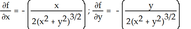 <strong>Find all the first order partial derivatives for the following function. -f(x, y) = </strong> A) B) C) D)