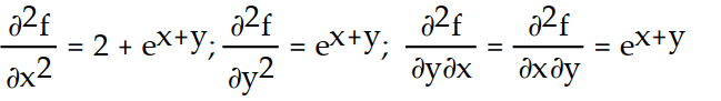 Find all the second order partial derivatives of the given function. -f(x, y)  =   + y -   A)     B)     C)     D)     