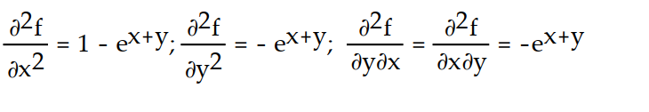 Find all the second order partial derivatives of the given function. -f(x, y)  =   + y -   A)     B)     C)     D)     