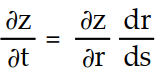 Write a chain rule formula for the following derivative. -  for z = f(r, s) ; r = g(t) , s = h(t)  A)       B)      C)      D)      
