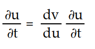 Write a chain rule formula for the following derivative. -  for u = f(v) ; v = h(s, t)  A)       B)      C)       D)      