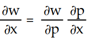 Write a chain rule formula for the following derivative. -  for w = f(p, q) ; p = g(x, y) , q = h(x, y)  A)       B)      C)       D)      