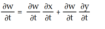 Write a chain rule formula for the following derivative. -  for w = f(x, y, z) ; x = g(s, t) , y = h(s, t) , z = k(s)  A)      B)      C)      D)      