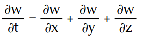 Write a chain rule formula for the following derivative. -  for w = f(x, y, z) ; x = g(r, s, t) , y = h(r, s, t) , z = k(r, s, t)  A)       B)      C)       D)      