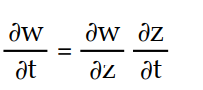 Write a chain rule formula for the following derivative. -  for w = f(x, y, z) ; x = g(r, s) , y = h(t) , z = k(r, s, t)  A)       B)      C)       D)     
