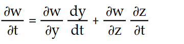 Write a chain rule formula for the following derivative. -  for w = f(x, y, z) ; x = g(r, s) , y = h(t) , z = k(r, s, t)  A)       B)      C)       D)     