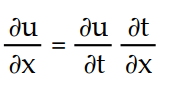 Write a chain rule formula for the following derivative. -  for u = f(r, s, t) ; r = g(y) , s = h(z) , t = k(x, z)  A)       B)     C)       D)     