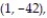 Solve the problem.  -Find the least squares line through the points     and   A)  y = 48x - 22 B)  y = 48x - 94 C)  y = 6x - 22 D)  y = 6x - 94