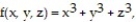 Find the extreme values of the function subject to the given constraint. -    A)  Maximum: 8 at (2, 0, 0) , (0, 2, 0) , (0, 0, 2) ; minimum: 0 at (0, 0, 0)  B)  Maximum: 8 at (2, 0, 0) ; minimum: 0 at (0, 0, 0)  C)  Maximum: 8 at (2, 0, 0) ; minimum: -8 at (-2, 0, 0)  D)  Maximum: 8 at (2, 0, 0) , (0, 2, 0) , (0, 0, 2) ; minimum: -8 at (-2, 0, 0) , (0, -2, 0) , (0, 0, -2) 