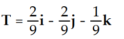 Find the unit tangent vector of the given curve.  -r(t)  = ( 6 - 2t) i + (2t - 9) j + ( 9 + t) k A)     B)     C)     D)    