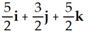  Solve the problem. -For the triangle with vertices located at A( 3, 3, 5) , B( 4, 2, 2) , and C(1, 1, 1)  , find a vector from vertex C to the midpoint of side AB. A)     B)     C)     D)    