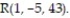 Write the equation for the plane. -The plane through the points P( -1, 8, -58)  , Q( 2, -2, 27)  and   A) 5x + 7y + z = -3 B)  5x - 7y - z = -3 C)  5x - 7y - z = 3 D)  5x + 7y +z = 3