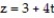 Write the equation for the plane. -The plane passing through the point P<sub>0</sub>(-3, 1, 7)  that is perpendicular to the line x = -1 + 6t, y = 2 - 5t,   A)  6x - 5y + 4z = 5 B)  -3x + y + 7z = 68 C)  4x + 9y + 2z = 11 D)  -x + 2y + 3z = 26