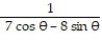 <strong>Replace the polar equation with an equivalent Cartesian equation. -r = </strong> A) + = 1 B) 7y - 8x = 1 C) 7x - 8y = 1 D) = 1