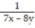 <strong>Replace the polar equation with an equivalent Cartesian equation. -r = </strong> A) + = 1 B) 7y - 8x = 1 C) 7x - 8y = 1 D) = 1