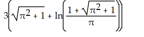  Find the length of the curve. -The spiral r = 3 \theta , 0  \le   \theta   \le\pi  A)      B)     C)     D)     